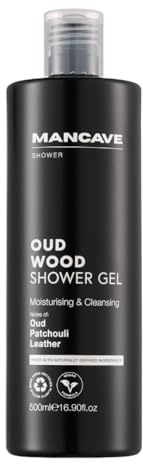 ManCave Oud Wood Shower Gel 500ml for Men, Luxury Body Wash