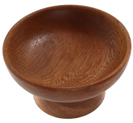 HOMSFOU Plateau à Bijoux en Noyer Surélevé 10,6 X 10,6 X 5,7 Cm – Organisateur de Table Compact pour Clés, Bagues et Petits Accessoires – Plateau de Rangement Multifonction pour Bureau