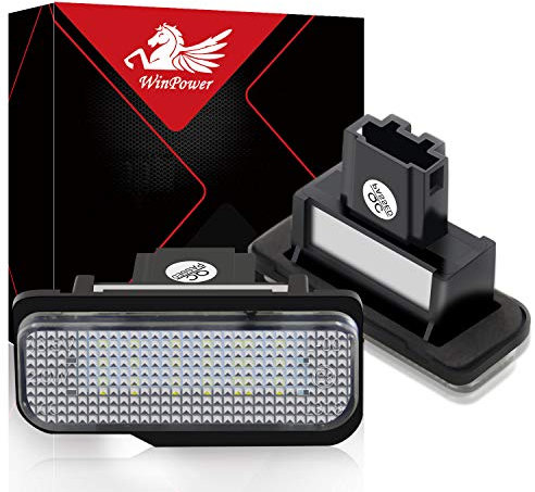 WinPower Kennzeichenbeleuchtung Weiß Nummernschildbeleuchtung für C E CLS SLK Klasse S203/W203 5D W211 4D W219 R171 usw., 2 Stück