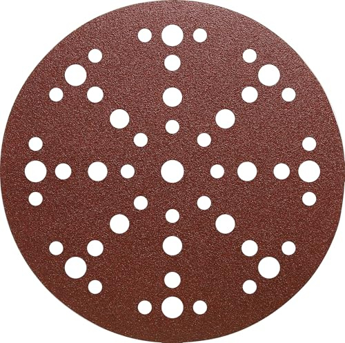 Klingspor 342159 PS 22 K - Discos con base de papel, adhesivo para madera, metal, universal, forma de agujero GLS74, grano 120, 150 mm de diámetro, 50 unidades