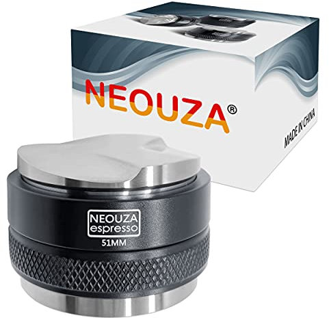 NEOUZA 51mm Coffee Distributor & Tamper 2 in 1, Dual Head Coffee Leveler Fits for 51mm Delonghi Breville Portafilter, Adjustable Depth- Professional Espresso Hand Tampers (Dual-Head Leveler)