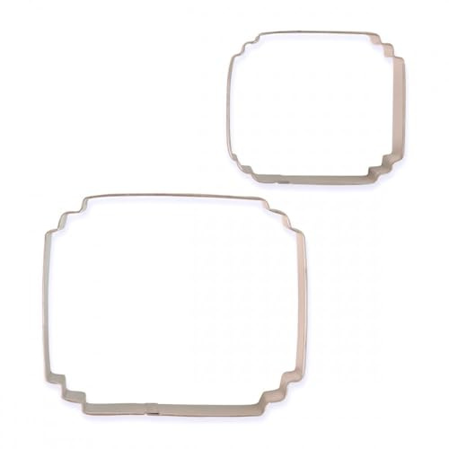 PME Juego de 5 moldes para galletas y tartas, color plateado