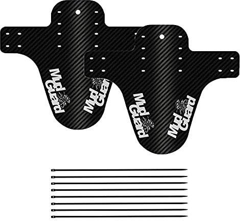 2 Piezas Fibra de Carbono Guardabarros de Bicicleta, Guardabarros de Fibra de Carbono MTB, Guardabarros de Bicicleta Guardabarros, para Bloquear el Barro en Bicicletas y Bicicletas de Montaña