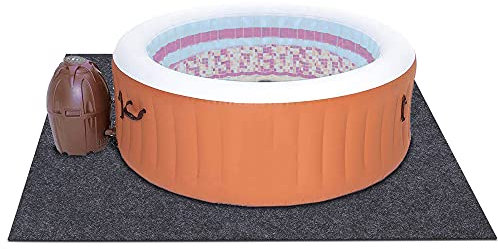 Meitola Whirlpool-Matte, Unterseite verhindert das Eindringen von Flüssigkeiten – schützt den Boden, enthält Flüssigkeiten, schützt die Whirlpools vor Verschleiß, waschbar (228 x 253 cm)
