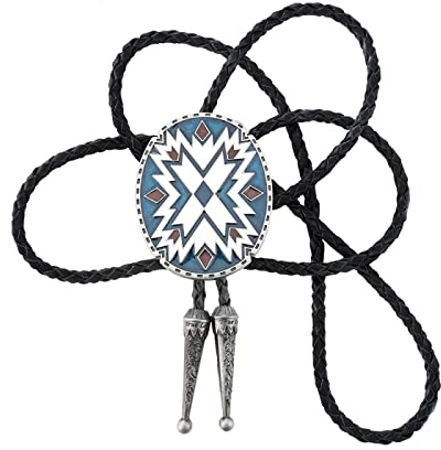 DELIGUO Bolo Ties Krawatte Für Herren - Amerikanische Schneeflocken-Leder-Seil-Krawatte Für Männer, Frauen, Hochzeit, Schönes Neuheitsgeschenk, Persönlichkeit, Vintage-Schmuck-Halskette