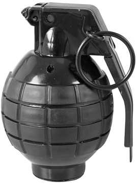 P'TIT Clown - 60201 - Grenade Sonore et Lumineuse - Arme Factice, Accessoire de Déguisement - pour Carnaval, Cosplay, Halloween, Fêtes à Thèmes, Soirées Costumées - Plastique