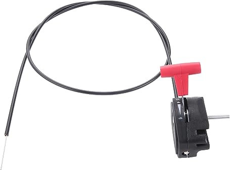 Rasenmäher-Ersatzteile aus Kunststoff und Aluminium, Drosselklappensteuerung, Gasschalter mit Kabel, Schwarz + Rot Leistung