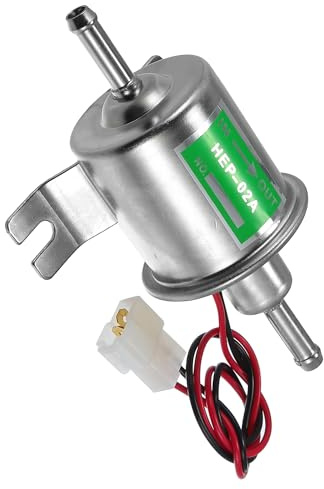Bomba de combustible eléctrica universal de 12 V de metal sólido de 12 voltios, repuesto para carburador de motocicleta, ATV, camiones, barcos, para motor de gasolina o diésel, HEP02A HEP-02A, bomba