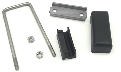 10x U- Bügel Befestigung Halterung Verbinder für 40mm x 80mm Vierkantpfosten Doppelstabmattenzaun Zaun