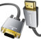 Cavo adattatore da HDMI a VGA, 3 m, custodia in metallo, cavo in nylon, 1080p a 60Hz HDMI maschio a VGA maschio, cavo intrecciato unidirezionale per computer, laptop, monitor, Roku, Xbox, scheda