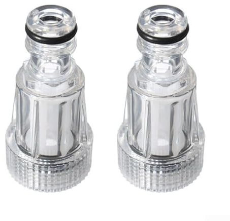 Filtro limpiador de alta presión, filtro de entrada de agua para máquina de limpieza de coche, adaptador de lavadora a presión de plástico, conector de grifo, para Karcher K2-K7 (filtro de 2 piezas)