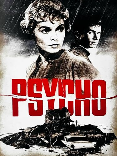 KUSTOM ART Poster Decorativo da Parete Serie Locandine Film Celebri Psycho Stampa Artistica su Carta Patinata 42x30 cm Senza Cornice