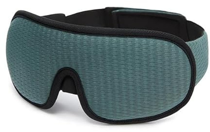 Generisch Schlafbrille Schalfamaske, 3D Schlafmaske für Herren und Frauen, für Seitenschläfer, 100% Lichtblockierende, Baumwolle, Dunkelgrün, Verstellbarer Riemen, Vollständiger Blackout