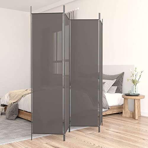 Myheimly Paravent,Raumtrenner Raumteiler Trennwand Umkleide Sichtschutz Spanische Wand Wohnzimmer Schlafzimmer,Stoff ParaventAnthrazit,200 x 200 cm