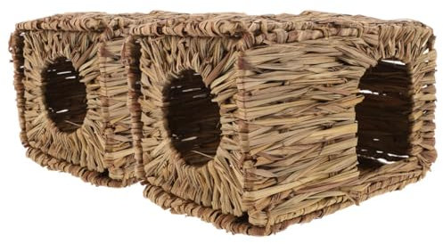 DECOMELODY 2stücke Kaninchen Grasnest Mit Faltbarem Design Für Meerschweinchen Und Kaninchen Indoor Outdoor Versteck Und Zuflucht Für Kleintiere