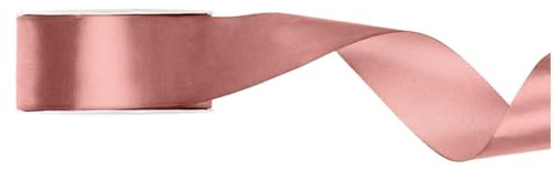 Satinband Altrosa 38mm x 25 Meter – Breites Schleifenband Dusty Rose, Geschenkband & Dekoband für Boho Hochzeit, Stuhlschleifen, Geschenkverpackung & Eventdeko