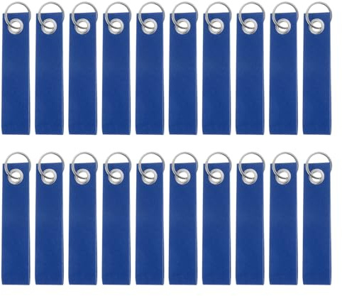 QUARKZMAN Filz Schlüsselanhänger mit Edelstahl Ring, Schlüsselanhänger Rohlinge Bunt Beschriftbare Filzanhänger für DIY, Dekoration, Taschen