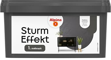 Alpina Effektfarbe Sturm Effekt Anthrazit 1 Liter