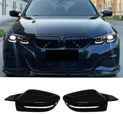Jinpengyong Spiegelkappen Rückspiegel für BMW 3er G20 G21/5er G30 G31 | 4er G22 G23 G26/7er G11 G12 /8er G14 G15 G16 Abdeckung Seitenspiegelgehäuse Glanz Schwarz ABS Nur Modell mit linkem Ruder