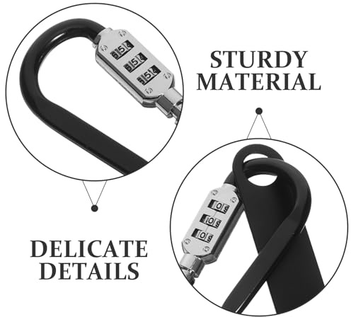 MUELODSIC Lucchetto Antifurto per Casco da Moto Password e Anello a D Set Compatto in Metallo Resistente Cinturino Portatile per Casco da Bici e Accessori Moto da Uomo Installazione