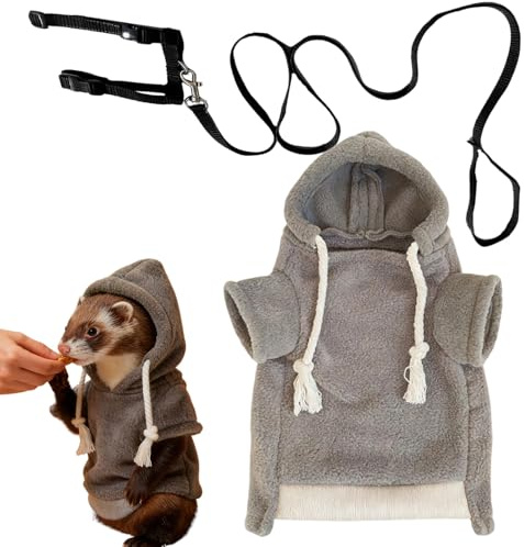 Vêtements de furet, pull chaud et doux pour hamster, cochon d'Inde, tenue de hamster avec harnais - Pull pour cochon d'Inde, hamster, tasse à thé, chihuahua, etc