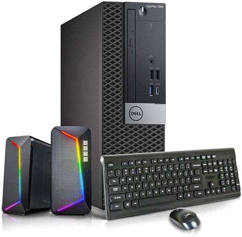Dell Optiplex 5060/7060 SFF PC - Intel Core i7 8th Gen (6 Cores Upto 4.60Ghz), 16GB DDR4 RAM, 256GB NVMe SSD Storage, 300Mbps USB WiFi, Windows 11 Pro Operating System (Renewed)