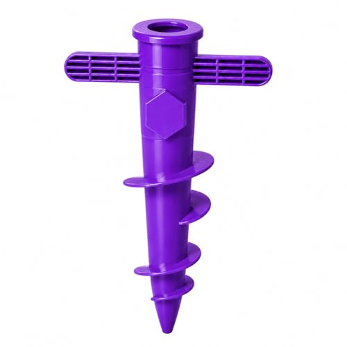 OTHERWISETRIVIAL Picchetto per Ombrellone con Trivella per Spiaggia 31cm, Diametro 32mm Supporto Anti-Vento per Sabbia e Terra, Disponibile in Varie colorazioni (502 Viola)