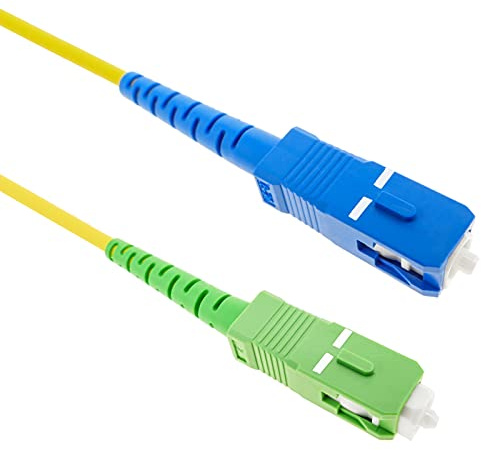 BeMatik - Cable de Fibra óptica SC/PC a SC/APC monomodo simplex 9/125 de 3 Metros OS2