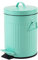 Bathroom Bin with Lid, Small Mint Green Waste Basket for Bathroom Bedroom Home, Retro Step Garbage Metal Bin with Soft Close, Vintage Office Pedal Trash Bin, 5 Liter/ 1.3 Gallon, Mint