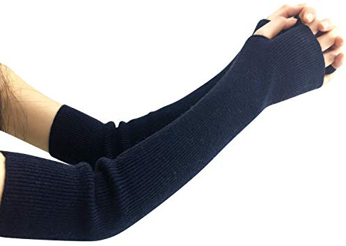 Amorar Damen Winter Handschuhe Gestrickte Armstulpen Kaschmir Armwärmer Lange Fingerlose Pulswärmer Hand-Stulpen Handwärmer Armhülse