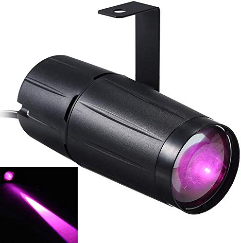 Lixada Pinspot Light 10W LED Spot Stage Lights Mini Beam Track Lighting Fixture for Family Party Home Decoration Bar Club Pub DJ Show Concert Wedding -Pink
