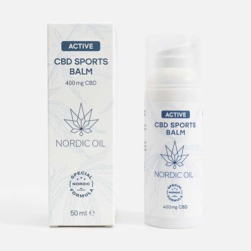 CBD Sport Gel für Muskeln und Gelenke | Transdermal & vegan | 400mg CBD | Schnelle Hilfe bei Schmerzen in Muskeln Sehnen und Gelenken | MADE IN EU | 50 ml | NORDIC OIL