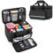 CURMIO Small First Aid Bag Empty, Family First Aid Kit Case, Medicine Storage Organiser Box for Home and Travel, Black(Patent Pending)