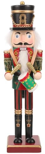 PRETYZOOM Christmas Nutcracker Advent Calendar Wooden Nutcracker Soldier Figures Xmas Countdown Calendar Festive Holiday Decoration