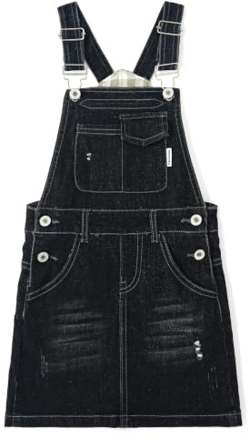 KIDSCOOL SPACE Baby Little Girls Skirt,Ripped Soft Strechy Denim Girls Summer Overalls Dress