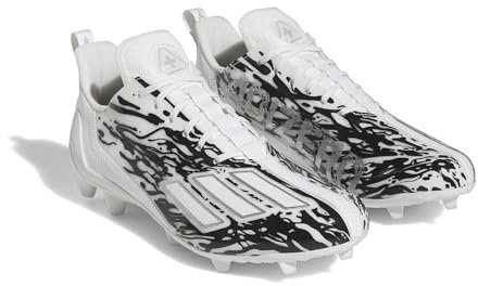adidas Adizero 12.0 Poison - Scarpe da calcio da uomo, Bianco Argento Metallizzato Nero, 40 EU