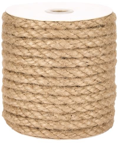 Corde de Jute Naturelle Torsadée - 10 mm x 15 m | Ficelle Robuste pour Bricolage, Jardinage, Décoration et Artisanat