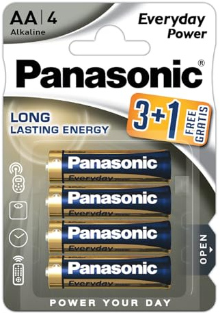 Battery Panasonic Everyday LR06/AA 3+1 in Blister Pack