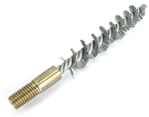 MiJunHD Stahldraht Reinigungs Bürsten, 18mm Dia Drahtbürsten Runde Schornstein Kesselbürste Reinigungsbürste, M6 Gewinde Schnittstelle für Sanitär und Mechanik (1Stück)
