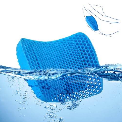 BALAPET Badewannen-Rückenkissen, Lendenwirbelstütze, Gel-Material, blau, passend für alle Badewannen, Whirlpools und Home Spa
