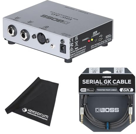 Boss GKC-AD Analog zu Digital Wandler für Gitarren-Synthesizer + BGK-15 Serial Kabel + keepdrum Mikrofasertuch