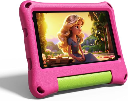 VASOUN Kids Tablet 7 Inch, Android 13 Tablet for Kids, Parental Control, Free Kids APP Pre-Installed 32GB GMS Certified WiFi Dual Camera with Eye Protection, Pink