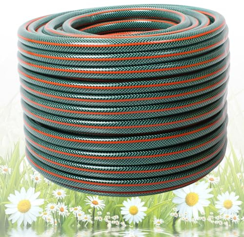 Gartenschlauch 1/2 Zoll 3/4 Zoll 1 Zoll 20m 30m 50m Schlauch 4-teiliges Anschluss-Set Wasserschlauch Gelb Grün Varianten (Grün, 1 Zoll 30m)
