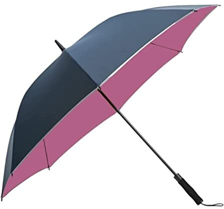 MCLIUJIA Regenschirm Golfschirm, Automatischer Offener Stockschirm, Übergröße, Doppeldach, Belüfteter Regenschirm, Winddicht, Wasserdicht Sonne Regenschirm(Pink)