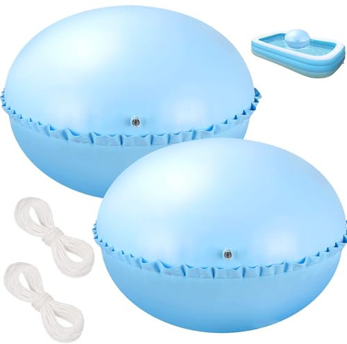 Aohcae 2 Set Pool Luftkissen Winter, Pool Kissen Rund mit Schleuder 4x4 Zoll Aufblasbares Poolkissen für die Meisten Arten von Schwimmbädern,Sowie Spas,Brunnen
