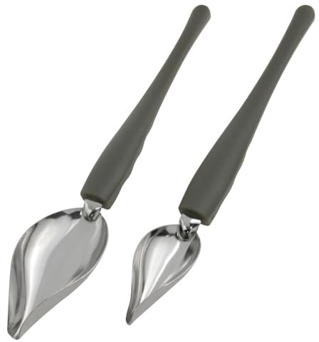 PIYANYO Stainless Steel Cooking Drawing Decorating Spoon Kit For Decorating Plates Cakes Desserts with Comfortable Handle 2pcs
