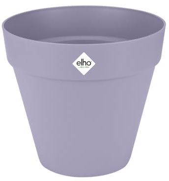 Elho Loft Urban Round 40 - Macetero por Exterior - 100% Plástico Reciclado - Ø 38.5 x H 35.3 cm - Violeta/Lavender Lilac