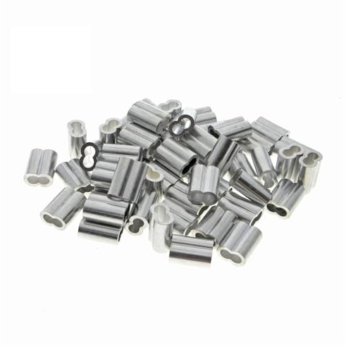 CENPEK 100 STK 0,16 tum (4 mm) diameter vajerlina aluminiumhylsor Clipbeslag Kabelkrympningar