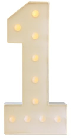 SuhoFutus 3D Leuchtzahlen Groß Dekolicht Leuchtende Zahlen, Leuchtzahlen LED Zahlen Lampe, 0/1/2/3/4, Warmes Licht Dekoration, Leuchtbuchstaben für Geburtstag Party Hochzeit Bar Dekoration (1)