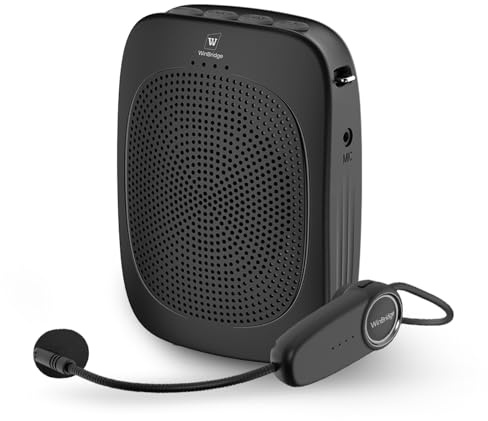 YOCEWECA Amplificador de voz inalámbrico con micrófono de auriculares, amplificador Bluetooth inalámbrico personal con micrófono, micrófono inalámbrico para profesores, mini altavoz megáfono, sistema